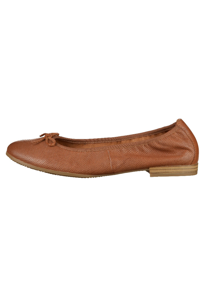 Tamaris Ballerinas Leder Cognac - surf4shoes