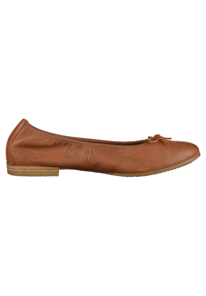 Tamaris Ballerinas Leder Cognac - surf4shoes