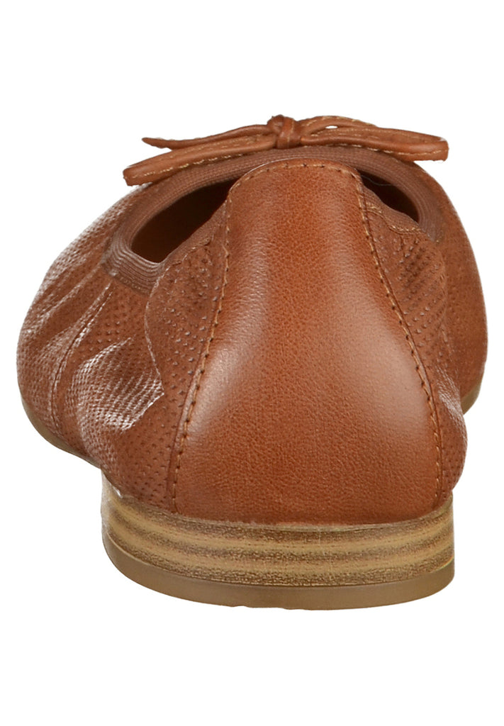 Tamaris Ballerinas Leder Cognac - surf4shoes