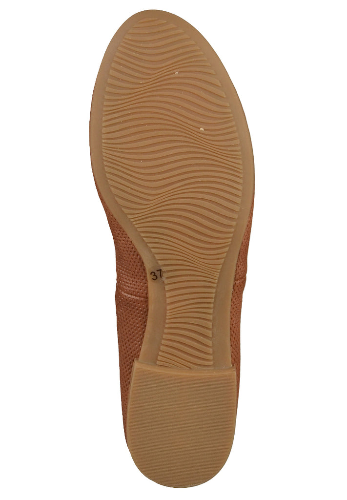 Tamaris Ballerinas Leder Cognac - surf4shoes