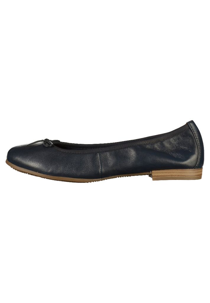 Tamaris Ballerinas Leder Navy - surf4shoes
