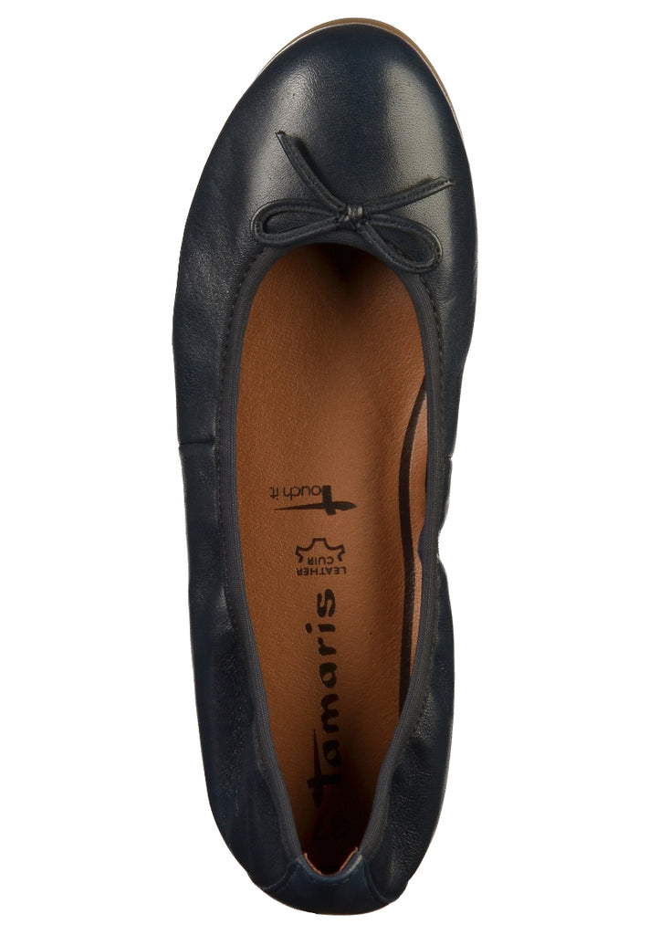 Tamaris Ballerinas Leder Navy - surf4shoes