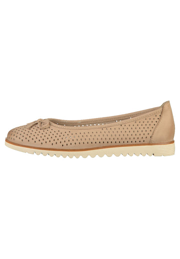 Tamaris Ballerinas Leder Beige - surf4shoes