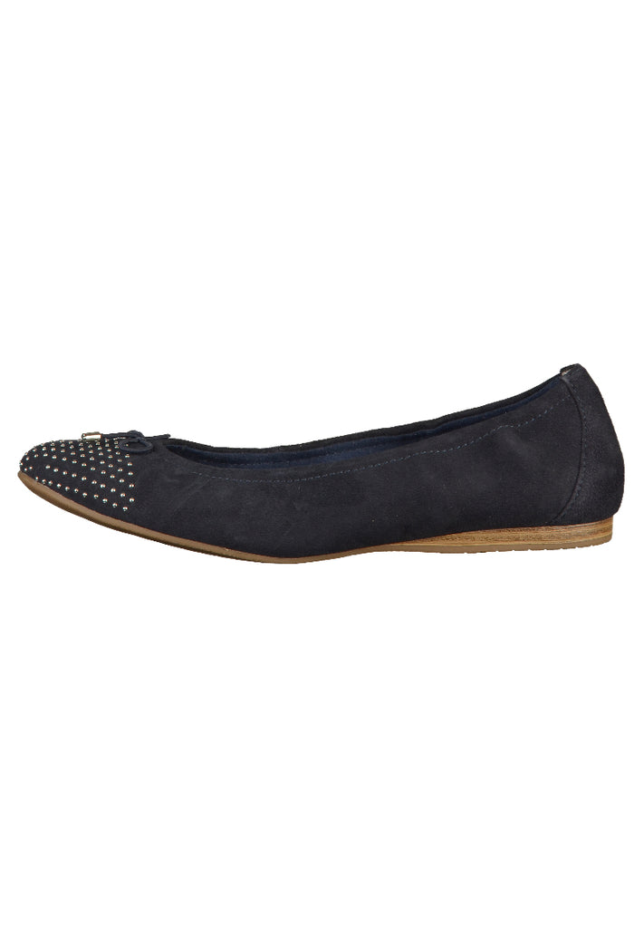 Tamaris Ballerinas Leder Navy - surf4shoes