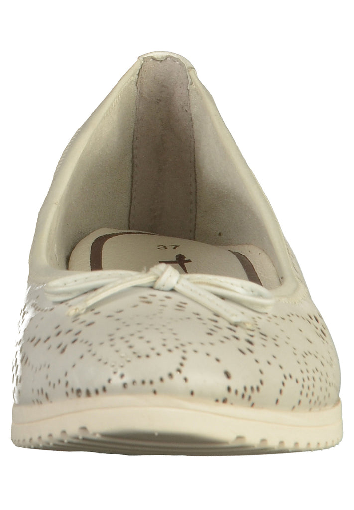 Tamaris Ballerinas Leder Weiß - surf4shoes