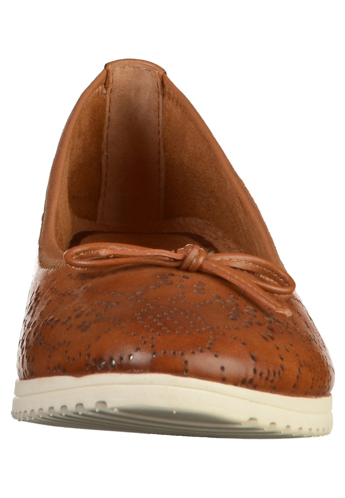 Tamaris Ballerinas Leder Nuss - surf4shoes