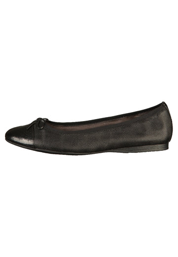 Tamaris Ballerinas Leder/Textil Schwarz - surf4shoes