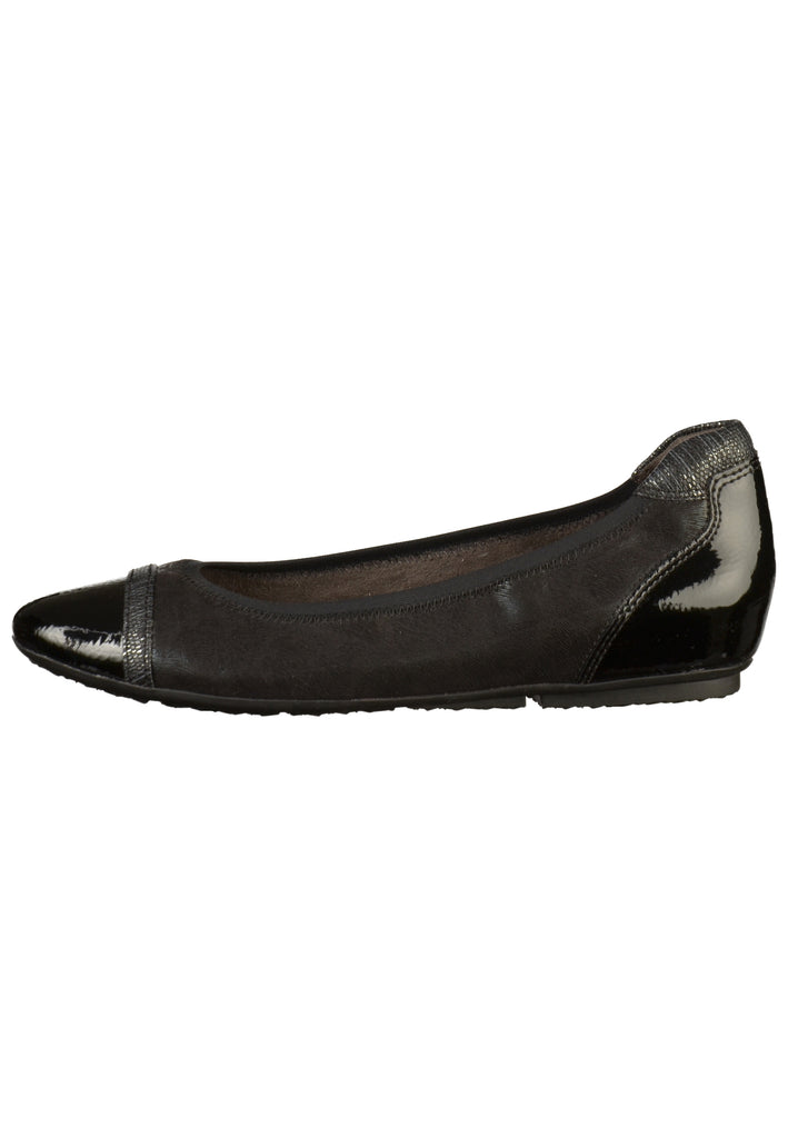 Tamaris Ballerinas Lederimitat/Textil Schwarz - surf4shoes