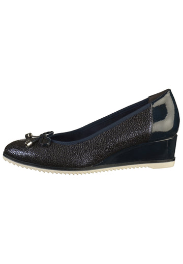 Tamaris Pumps Leder Navy - surf4shoes