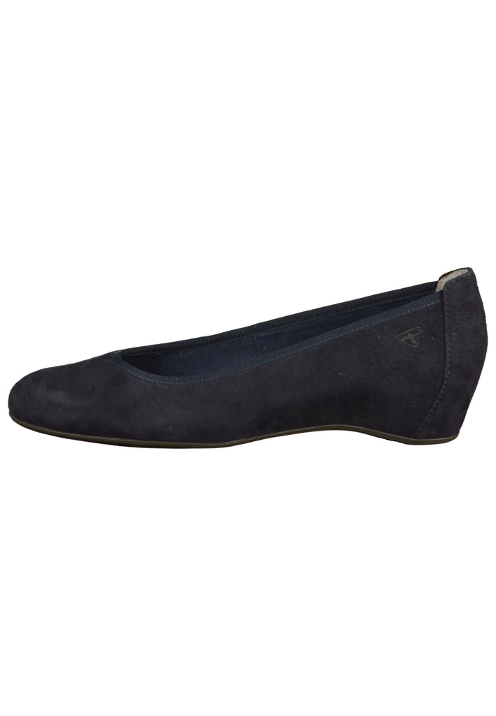 Tamaris Ballerinas Veloursleder Navy - surf4shoes