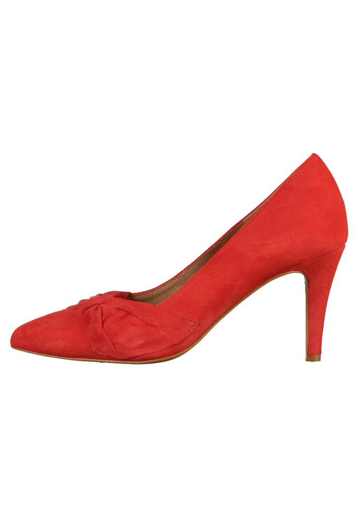 Tamaris Pumps Veloursleder Rot - surf4shoes