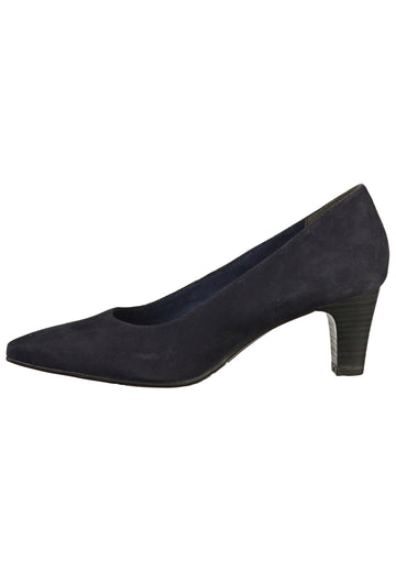 Tamaris Pumps Veloursleder Navy - surf4shoes