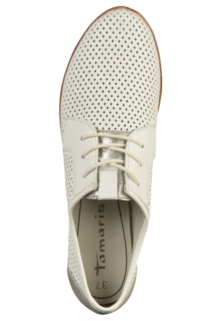 Tamaris Halbschuhe Leder Weiß - surf4shoes