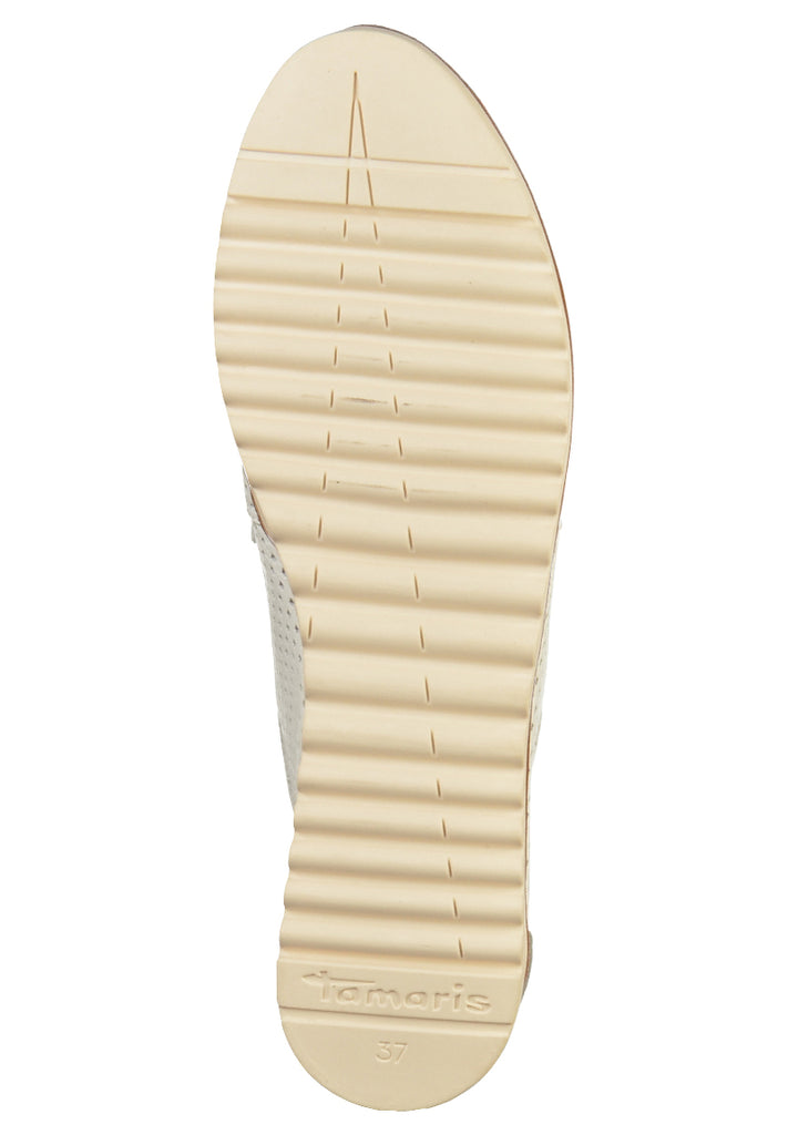 Tamaris Halbschuhe Leder Weiß - surf4shoes