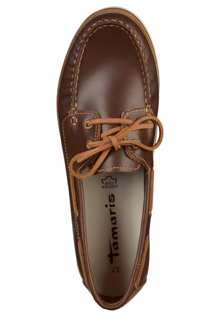 Tamaris Halbschuhe Leder Braun - surf4shoes