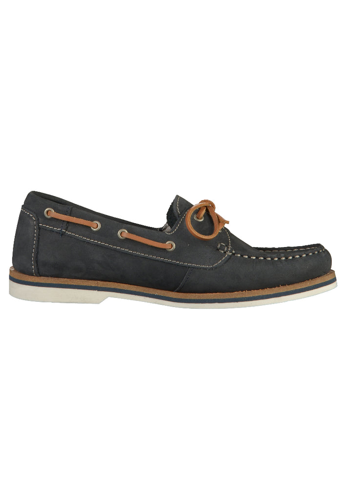 Tamaris Halbschuhe Leder Navy - surf4shoes