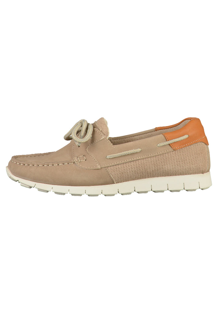 Tamaris Halbschuhe Leder Beige - surf4shoes