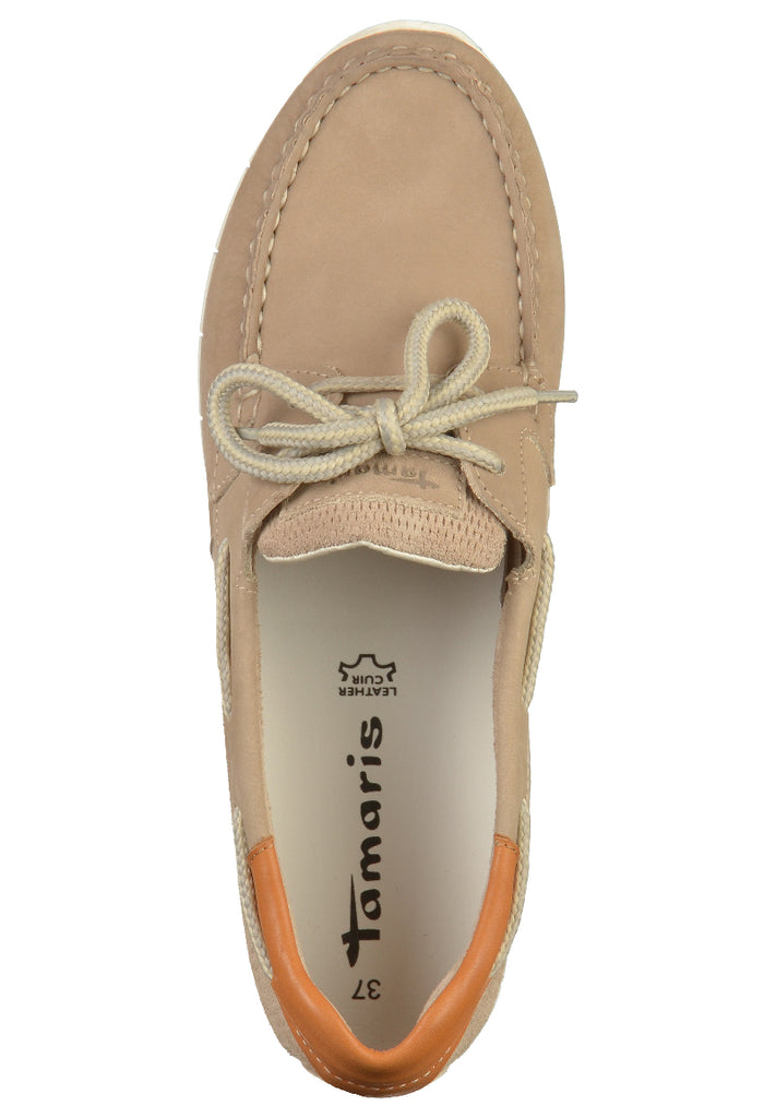Tamaris Halbschuhe Leder Beige - surf4shoes