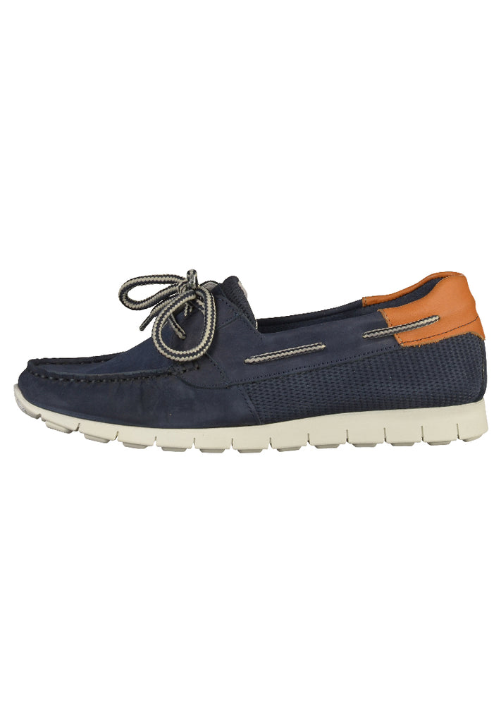 Tamaris Halbschuhe Leder Navy - surf4shoes