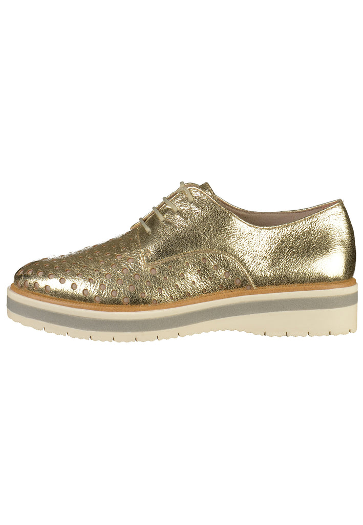 Tamaris Halbschuhe Lederimitat Gold - surf4shoes