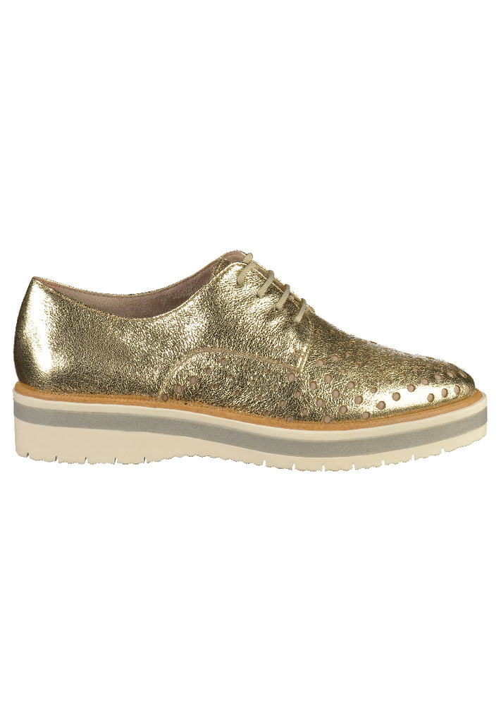 Tamaris Halbschuhe Lederimitat Gold - surf4shoes