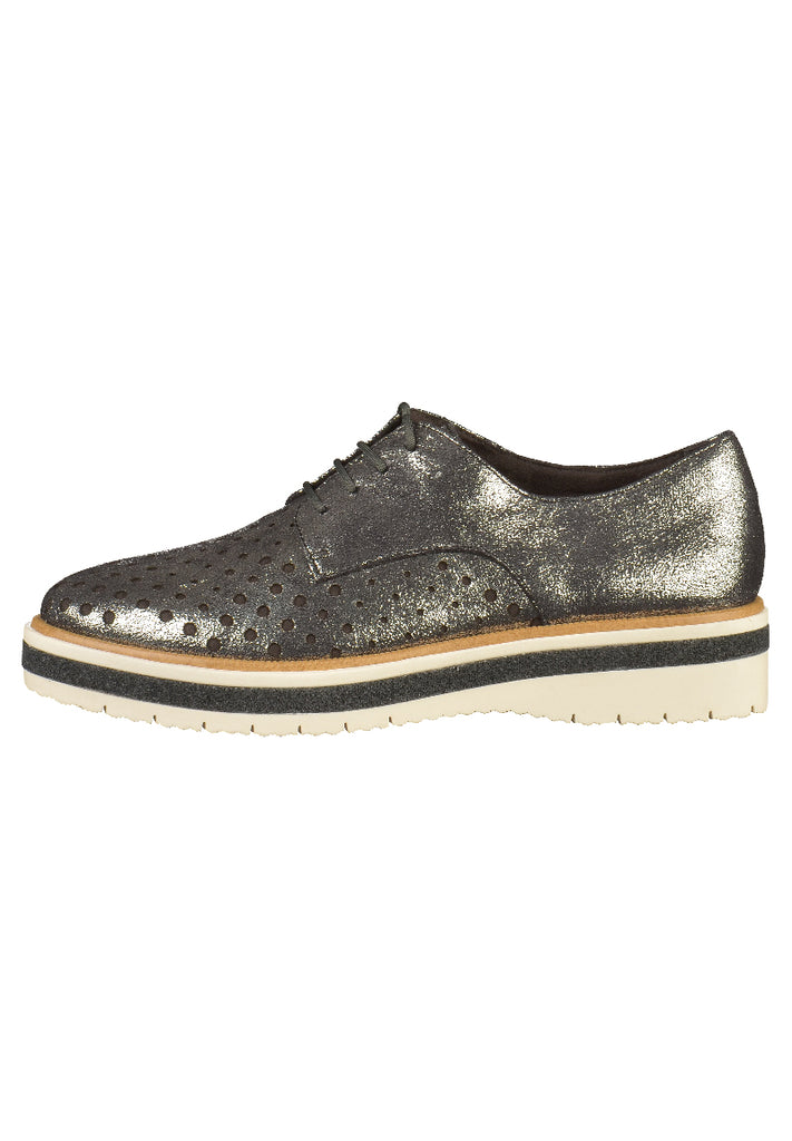 Tamaris Halbschuhe Lederimitat Silber - surf4shoes