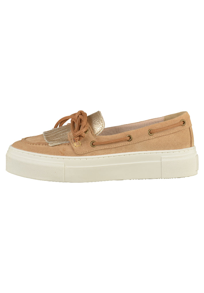 Tamaris Halbschuhe Leder Beige - surf4shoes