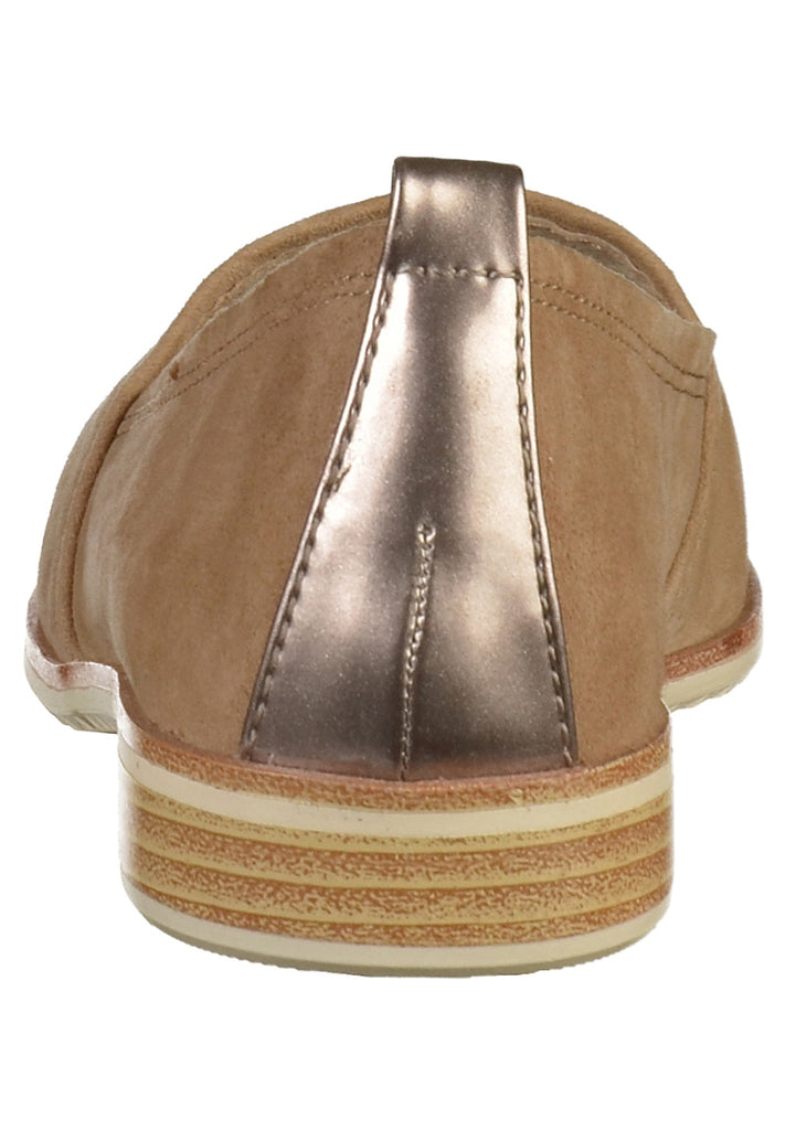 Tamaris Slipper Leder/Synthetik Antelope - surf4shoes