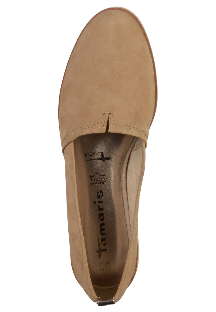 Tamaris Slipper Leder/Synthetik Antelope - surf4shoes