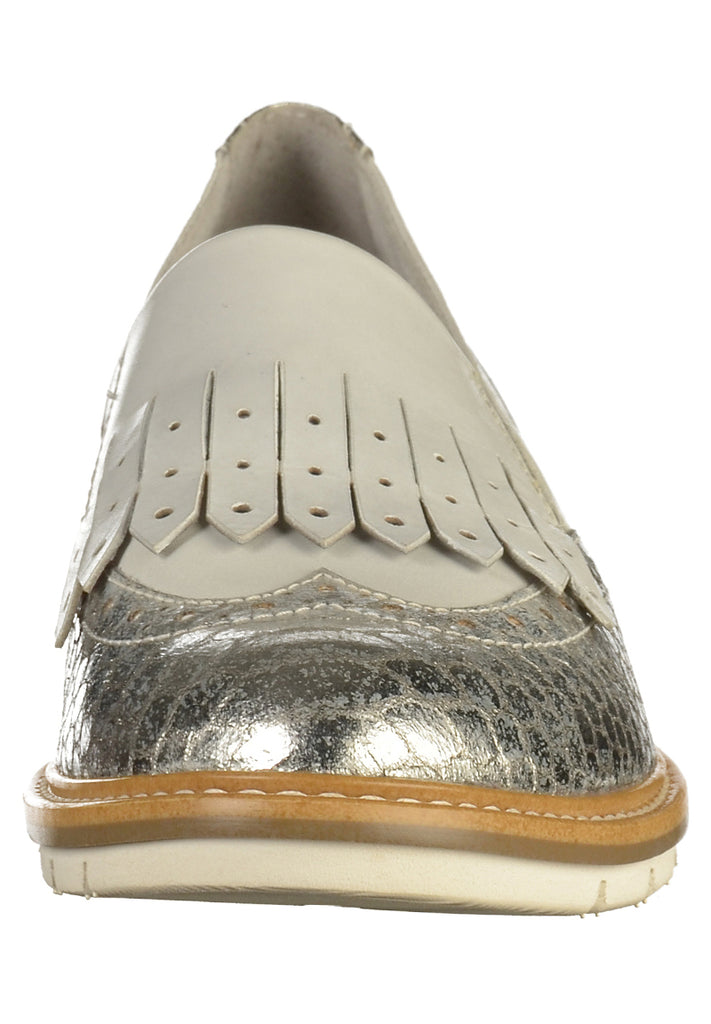 Tamaris Slipper Leder/Textil Weiß - surf4shoes