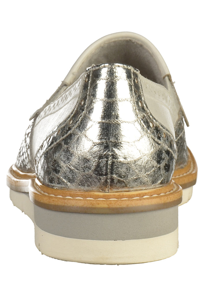 Tamaris Slipper Leder/Textil Weiß - surf4shoes