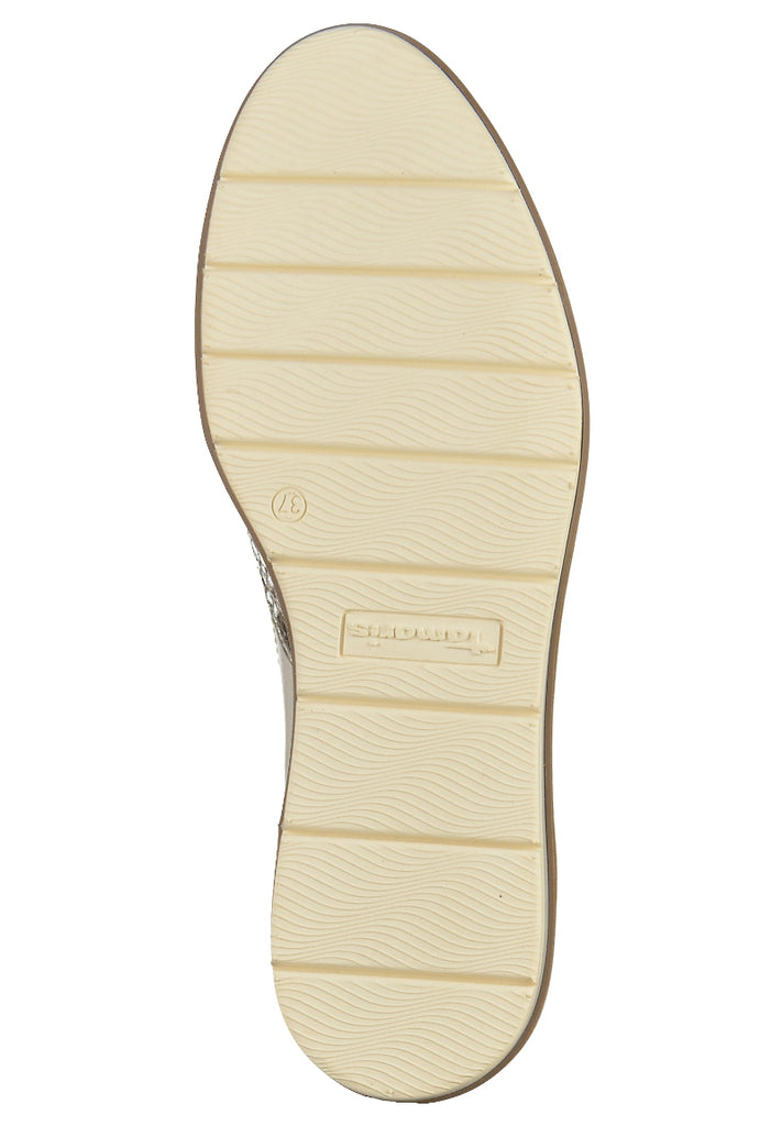 Tamaris Slipper Leder/Textil Weiß - surf4shoes