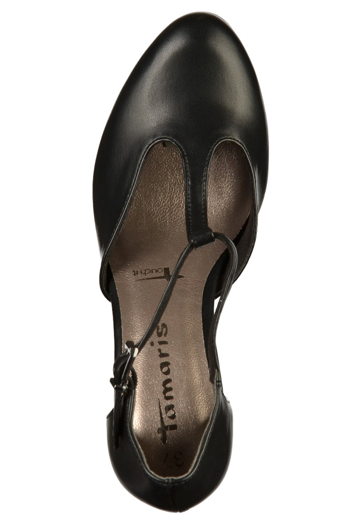 Tamaris Pumps Lederimitat Schwarz - surf4shoes