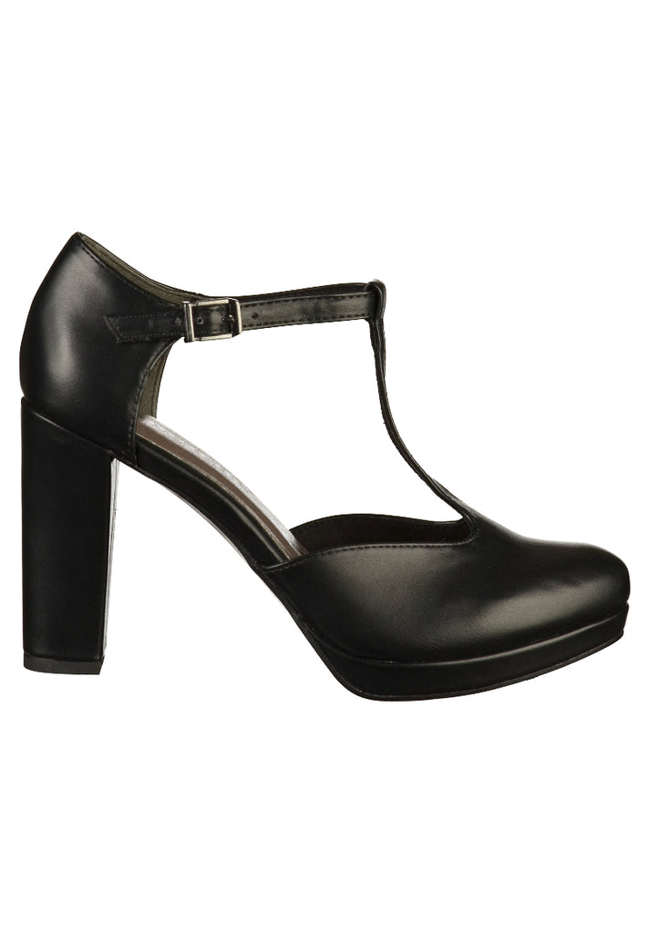 Tamaris Pumps Lederimitat Schwarz - surf4shoes