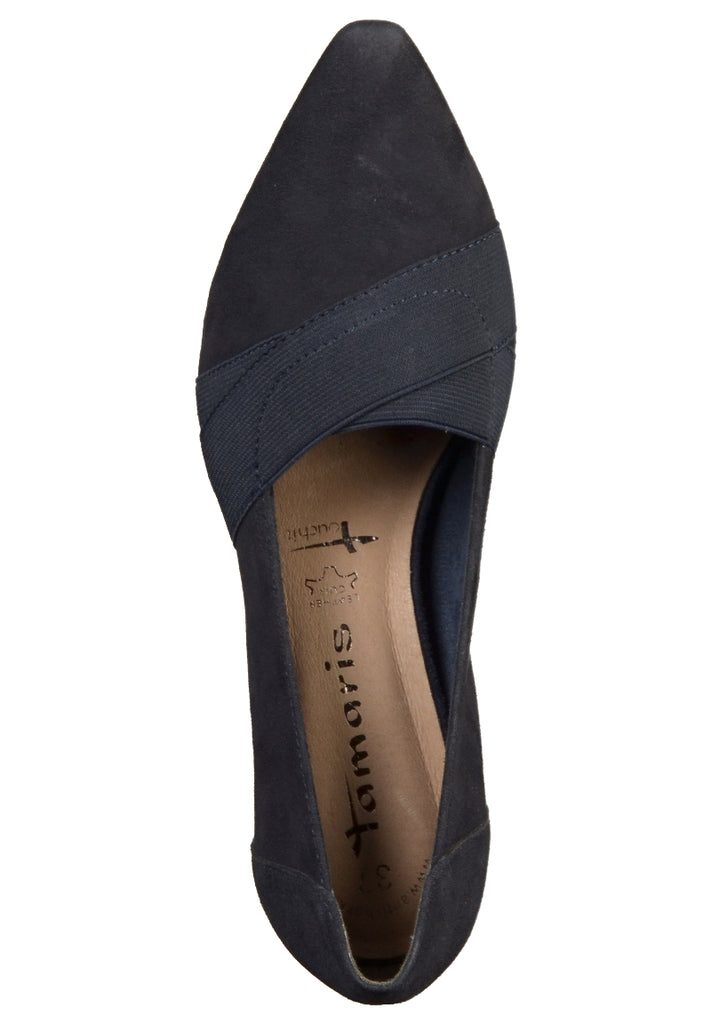 Tamaris Pumps Leder Navy - surf4shoes