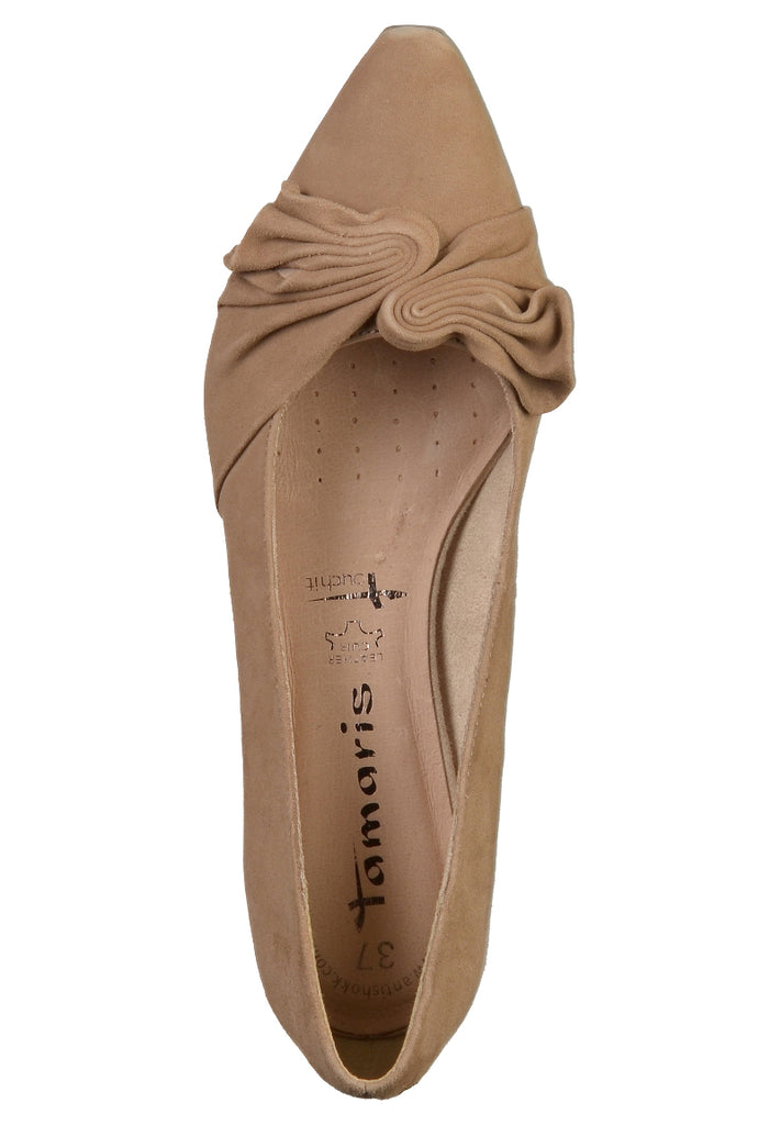 Tamaris Pumps Leder Taupe - surf4shoes