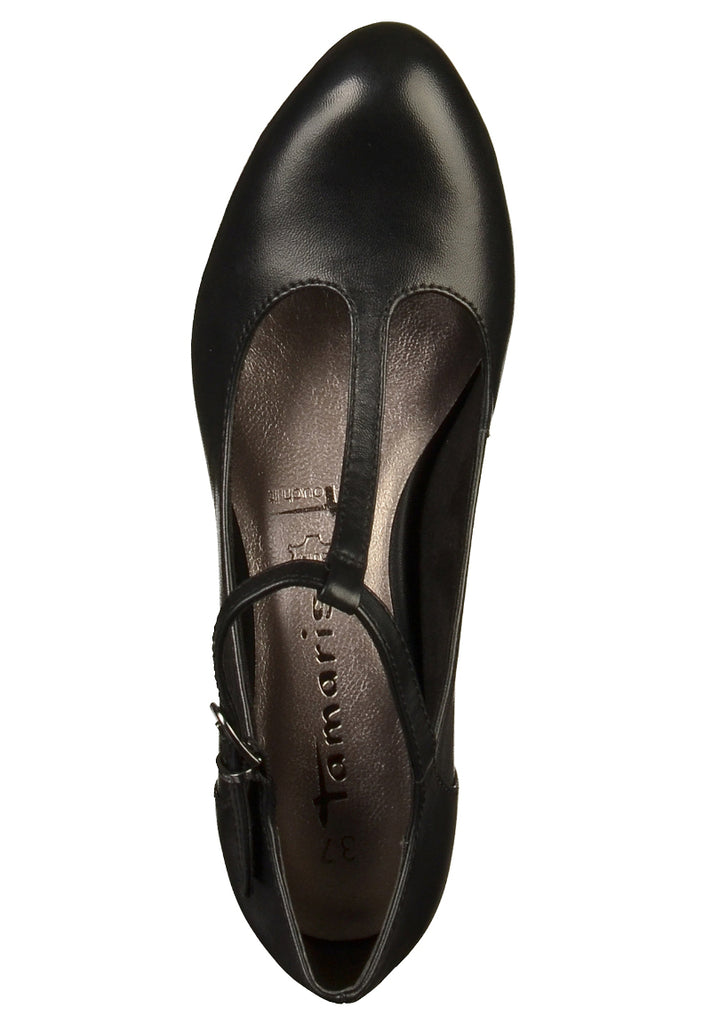 Tamaris Pumps Leder Schwarz - surf4shoes