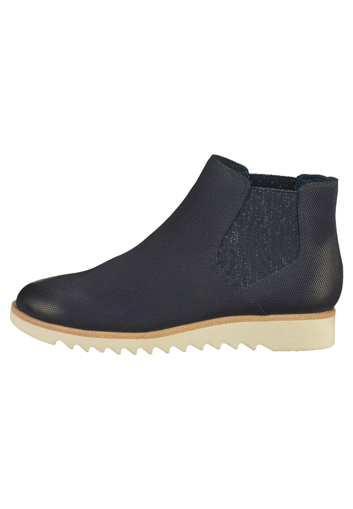 Tamaris Stiefelette Leder Navy - surf4shoes