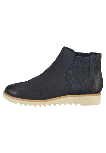 Tamaris Stiefelette Leder Navy - surf4shoes