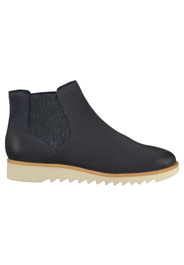 Tamaris Stiefelette Leder Navy - surf4shoes