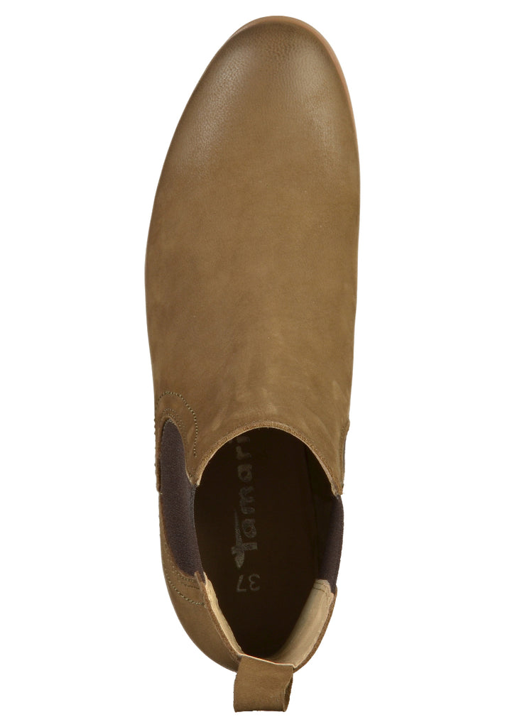 Tamaris Stiefelette Leder Oliv - surf4shoes