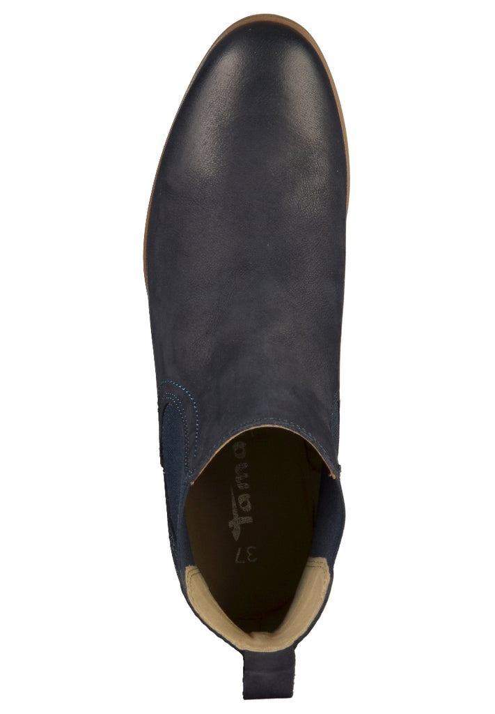 Tamaris Stiefelette Leder Navy - surf4shoes