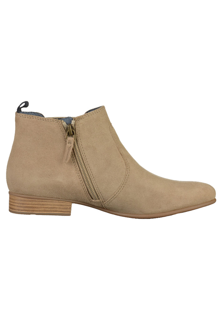 Tamaris Stiefelette Leder Beige - surf4shoes