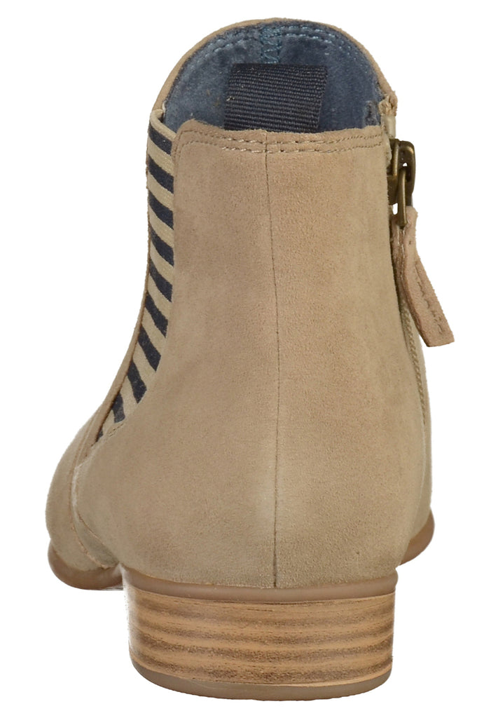 Tamaris Stiefelette Leder Beige - surf4shoes