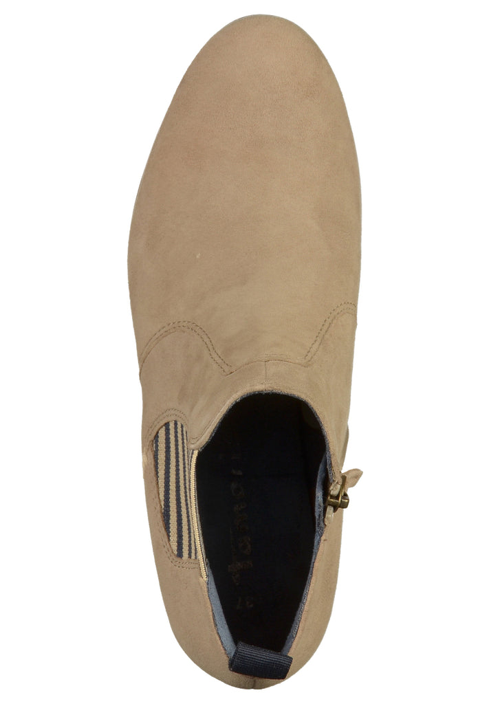 Tamaris Stiefelette Leder Beige - surf4shoes