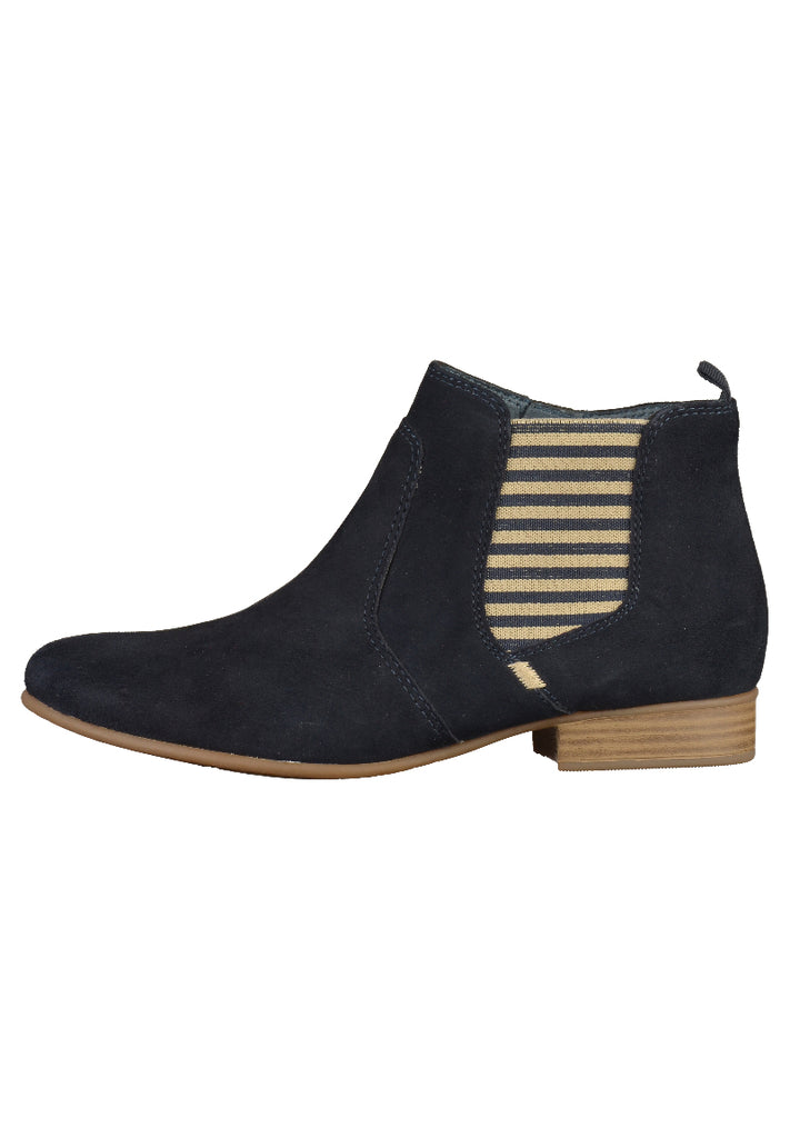 Tamaris Stiefelette Leder Navy - surf4shoes