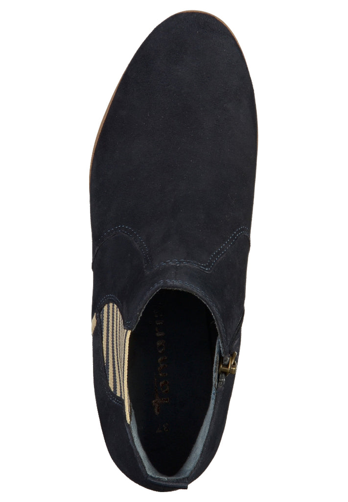 Tamaris Stiefelette Leder Navy - surf4shoes