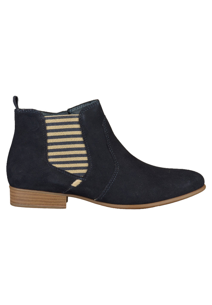 Tamaris Stiefelette Leder Navy - surf4shoes