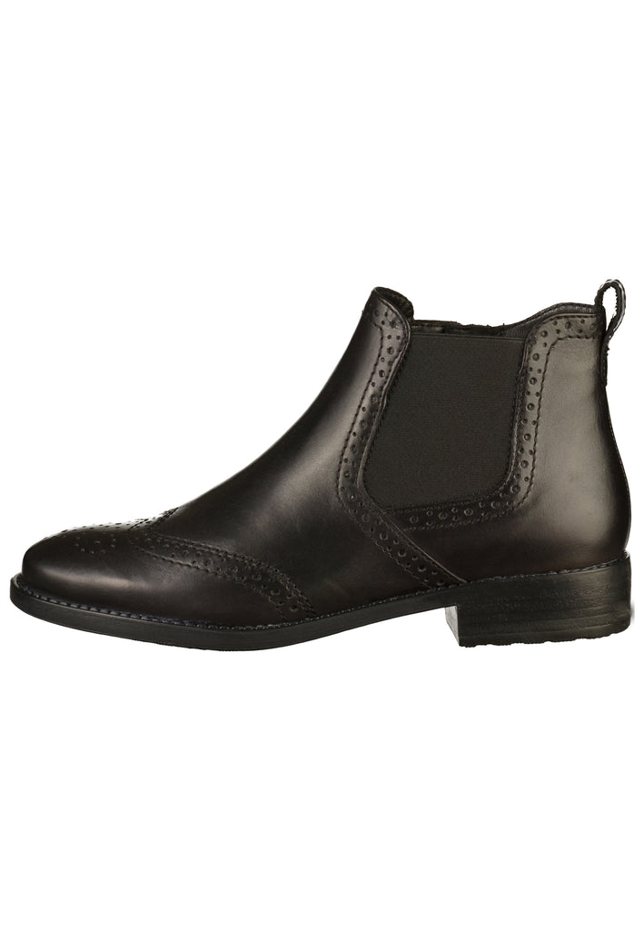 Tamaris Stiefelette Leder Schwarz - surf4shoes
