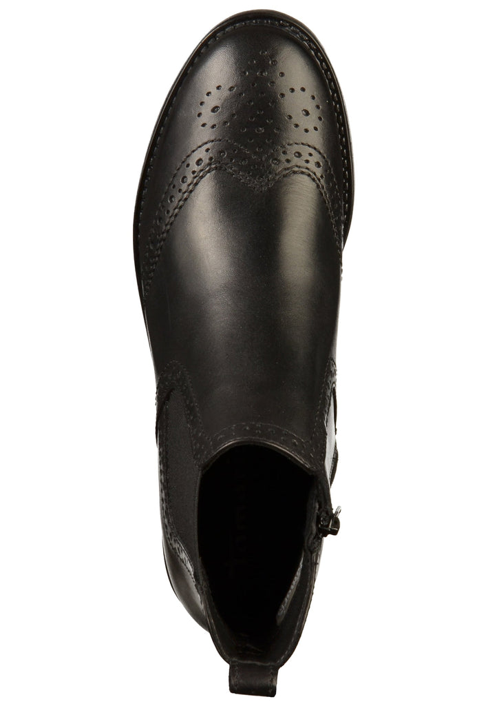 Tamaris Stiefelette Leder Schwarz - surf4shoes